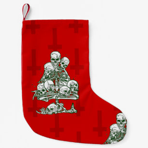 skallful julgran skeleton gothic kor liten julstrumpa