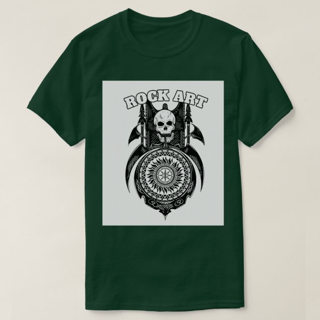 Skallgax och spjut t shirt (Design framsida)