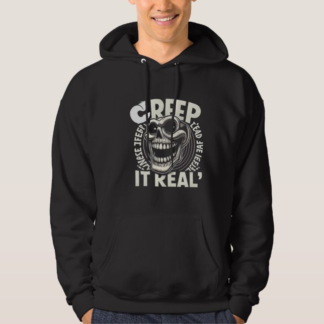 skallhalloween hoodie (Framsida)