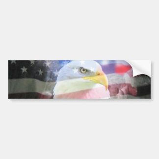 Skallig amerikanörn & USA-flagga Bildekal