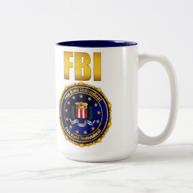 Skallig individ för roligt Två-Tonad mugg (Höger)