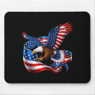 Skallig örn patriotisk usa flagga frihet musmatta