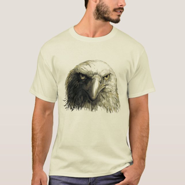 Skalligt Eagel ansikte Tee Shirt (Framsida)