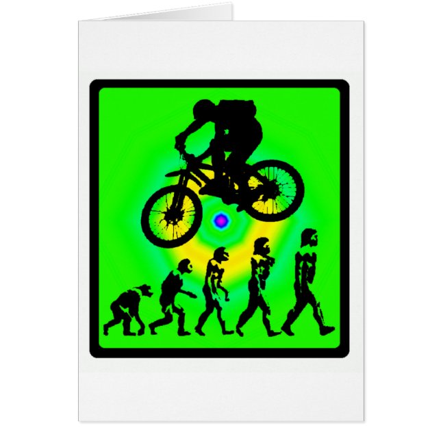 Skalligt skrika för cykel hälsningskort (Framsidan)