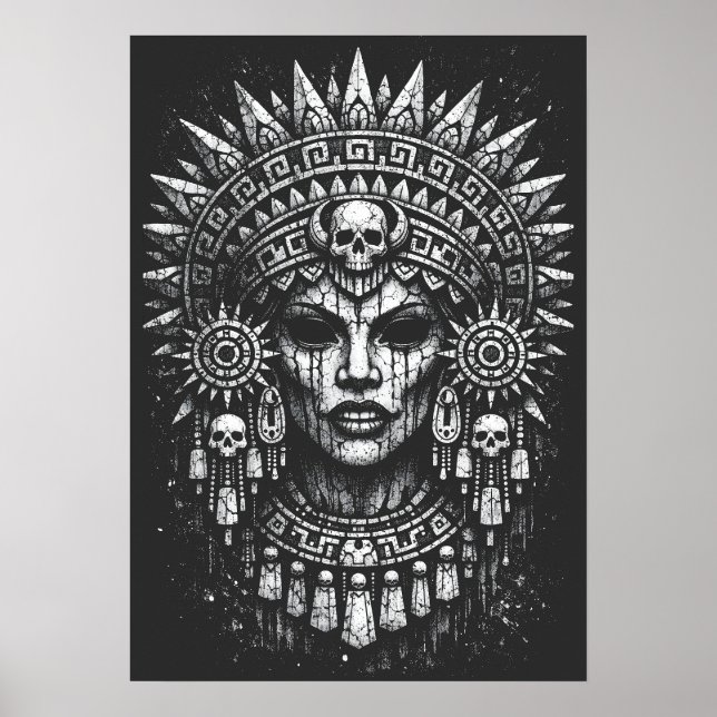 Skallkronad Prästinna — av BurnsInHell Poster (Framsidan)