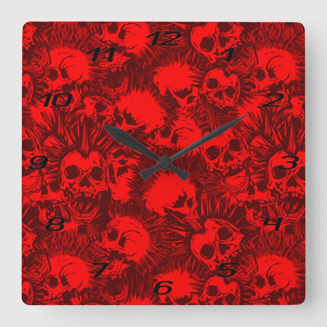 skallpunk fyrkantig klocka (Framsida)