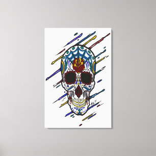 skallsocker canvastryck