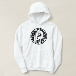 Skalning av issklipp under natten Himmel Hoodie