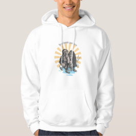Skalning av Uggla Retro Stil Nostalgiskt mönster Hoodie