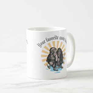 Skalning av Uggla Retro Stil Nostalgiskt mönster Kaffemugg