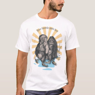 Skalning av Uggla Retro Stil Nostalgiskt mönster T Shirt