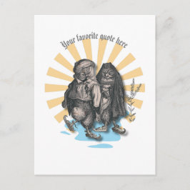 Skalning av Uggla Retro Stil Nostalgiskt mönster Vykort