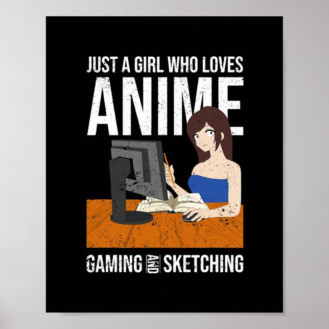 Skalning av videospel Anime Älskare Gamer Girls Wo Poster (Framsidan)