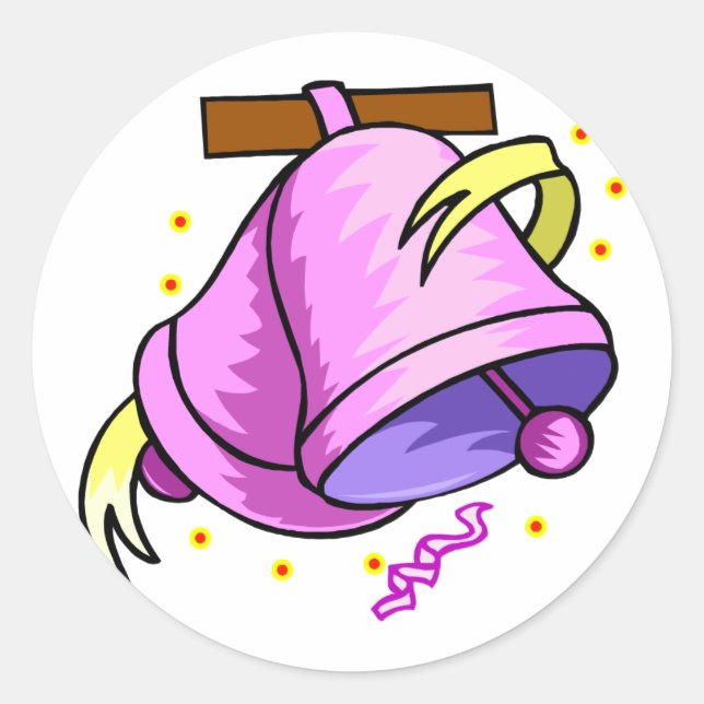 Skalning Bröllop Klockor Runt Klistermärke (Framsida)