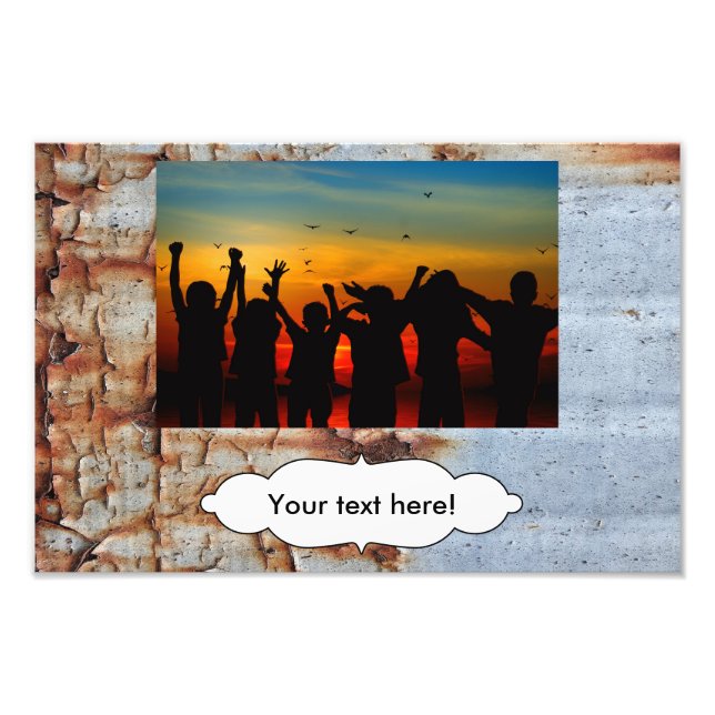 Skalning målar struktur fototryck (Framsidan)