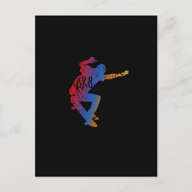 Skalning och skateboardering av fantastisk & Coola Vykort (Framsida)