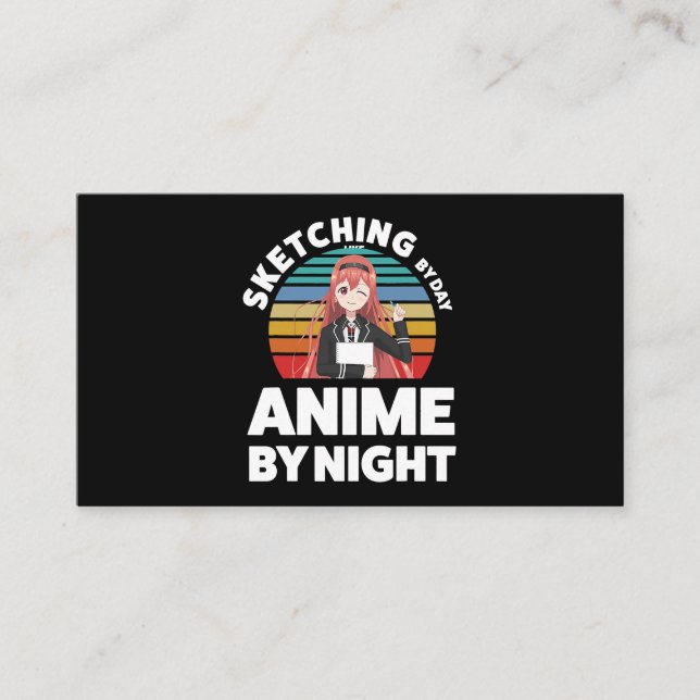 Skalning per dag Anime per natt Anime Visitkort (Framsida)