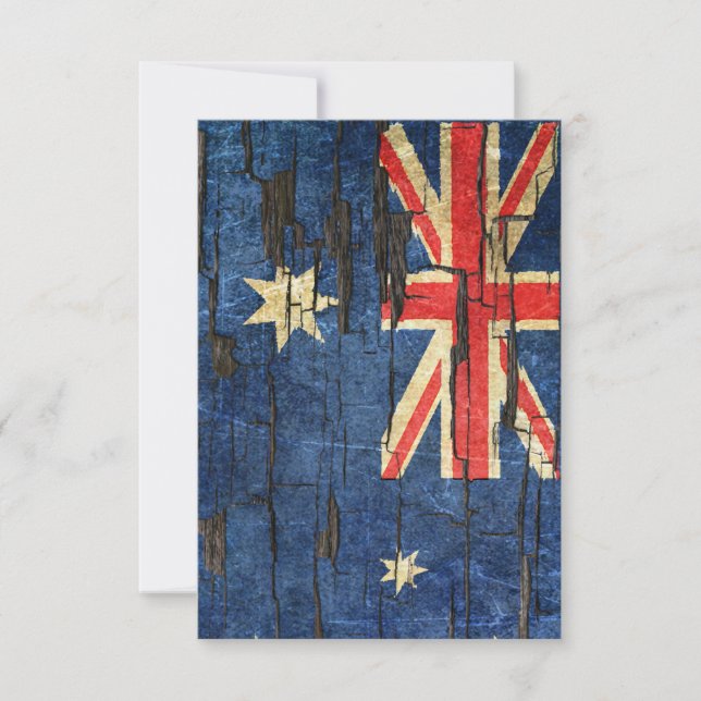 Skalningseffekt för krackad australisk Flagga (Framsida)