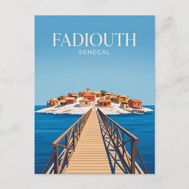 Skalö (Fadiouth) Senegal Vykort (Framsida)