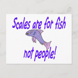 Skalor är avsedda för fisk vykort