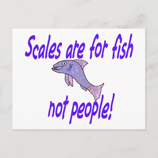 Skalor är avsedda för fisk vykort (Framsida)