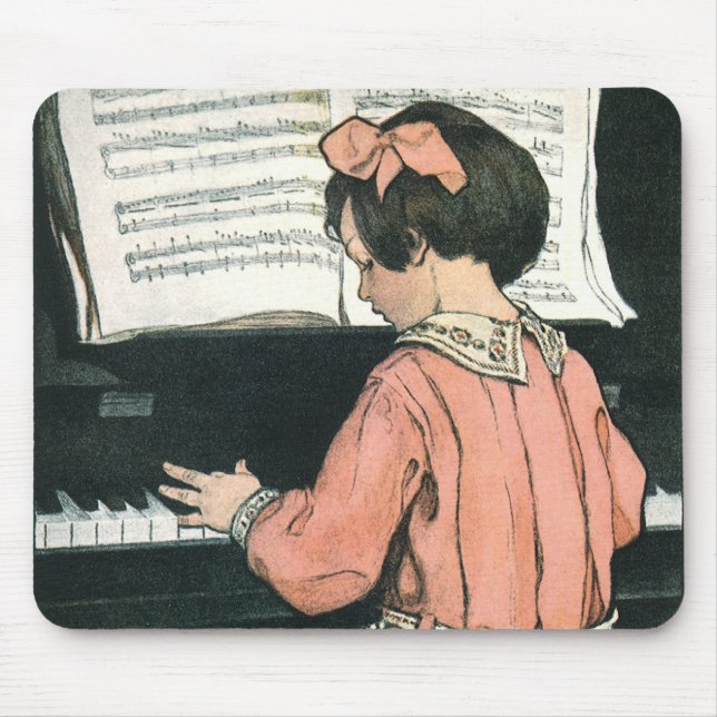 Skalor av Jessie Willcox Smith, Pianomusikflicka Musmatta (Framsidan)