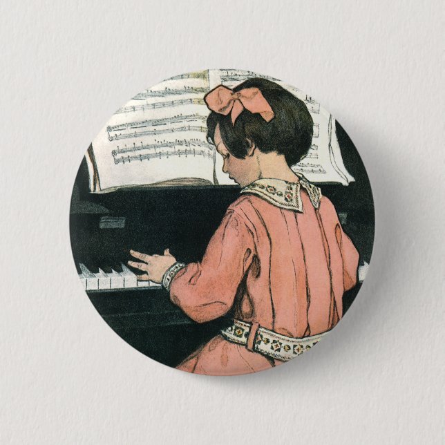 Skalor efter Jessie Willcox Smith, Piano Music Gir Knapp (Framsida)