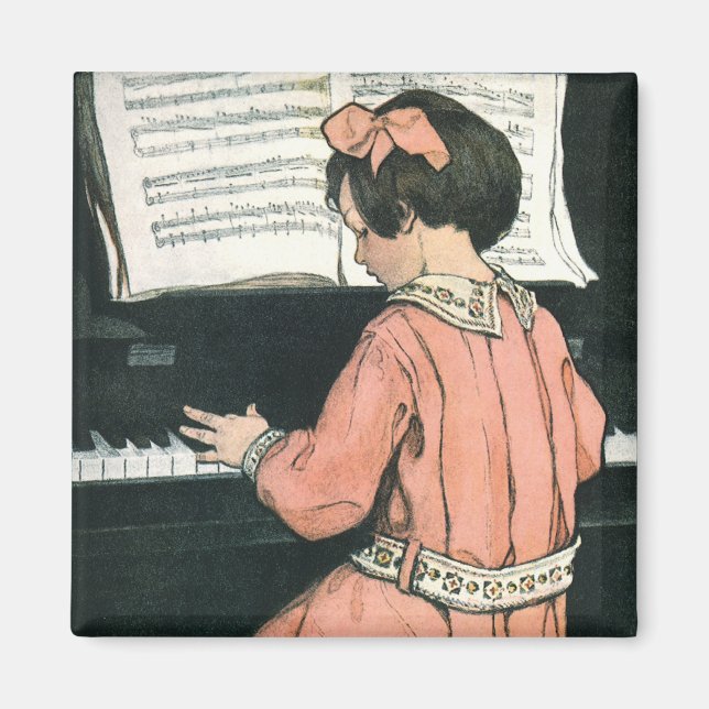 Skalor efter Jessie Willcox Smith, Piano Music Gir Magnet (Framsidan)