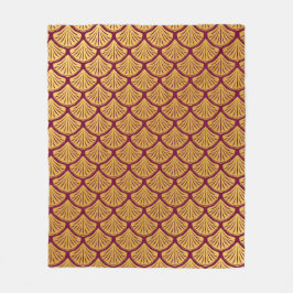 Skalor för Art Deco-Sjöjungfru - Magenta Fleecefilt