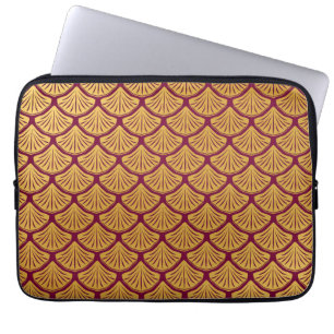 Skalor för Art Deco-Sjöjungfru - Magenta Laptop Fodral