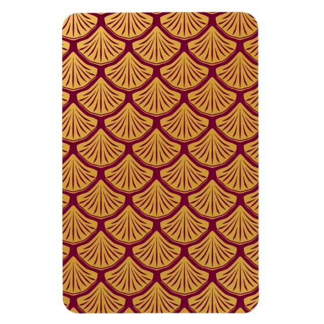 Skalor för Art Deco-Sjöjungfru - Magenta Magnet (Vertikal)