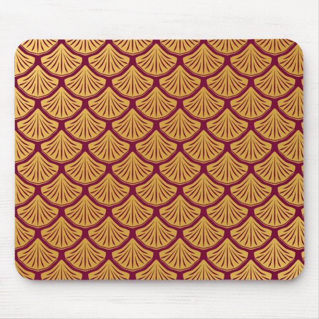 Skalor för Art Deco-Sjöjungfru - Magenta Musmatta (Framsidan)
