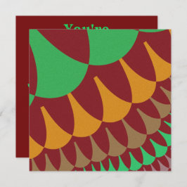 Skalor för Burgundy och Grönt Inbjudningar