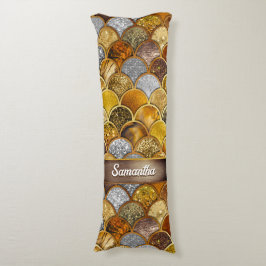 Skalor för elegant guld sjöjungfru kroppskudde