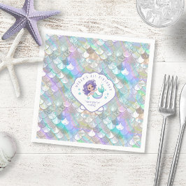 Skalor för irdencent Sjöjungfru Clam Snäcka V1 ID1 Pappersservett