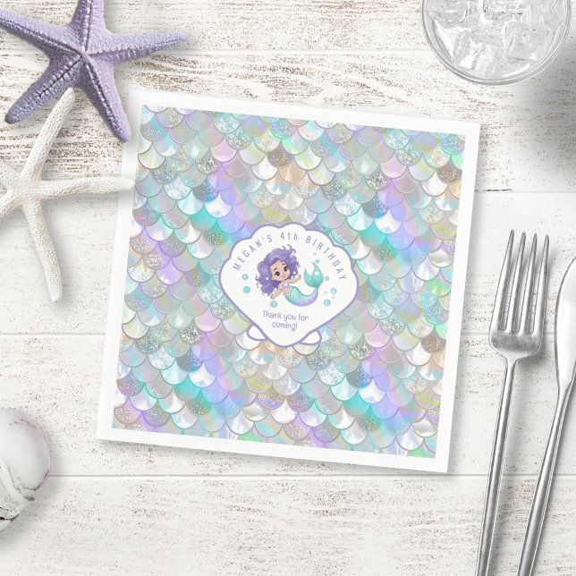 Skalor för irdencent Sjöjungfru Clam Snäcka V1 ID1 Pappersservett (Skapare uppladdad)