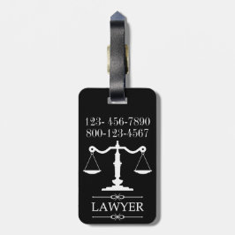 Skalor för justitiemord med text vid omvänd text bagagebricka