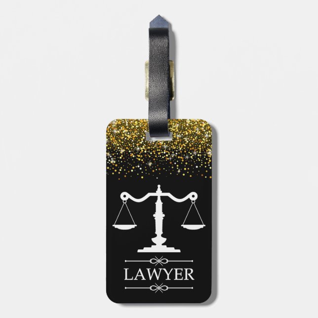 Skalor för justitiemord med text vid omvänd text bagagebricka (Baksidan Lodrät)