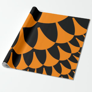 Skalor för orange och svart presentpapper