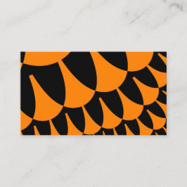 Skalor för orange och svart visitkort