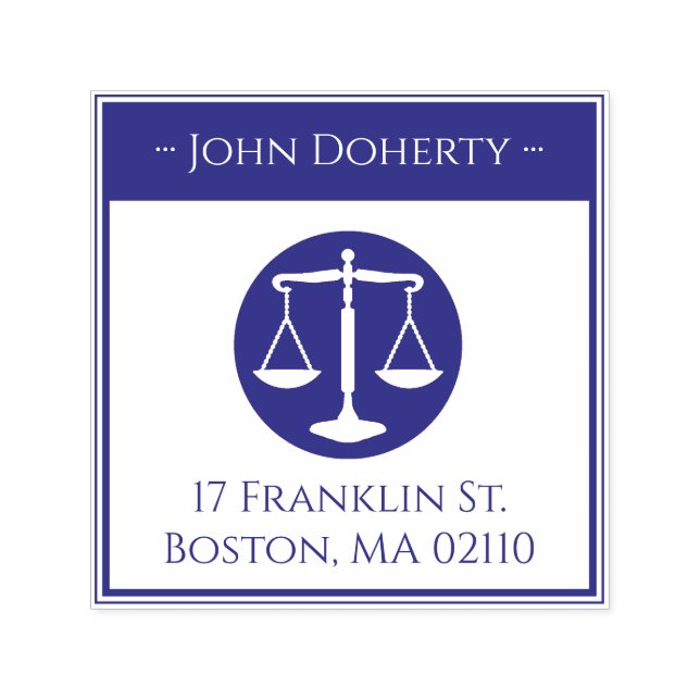 Skalor för rättvisemärkning | returadress Self-blä Självfärgande Stämpel (Design)