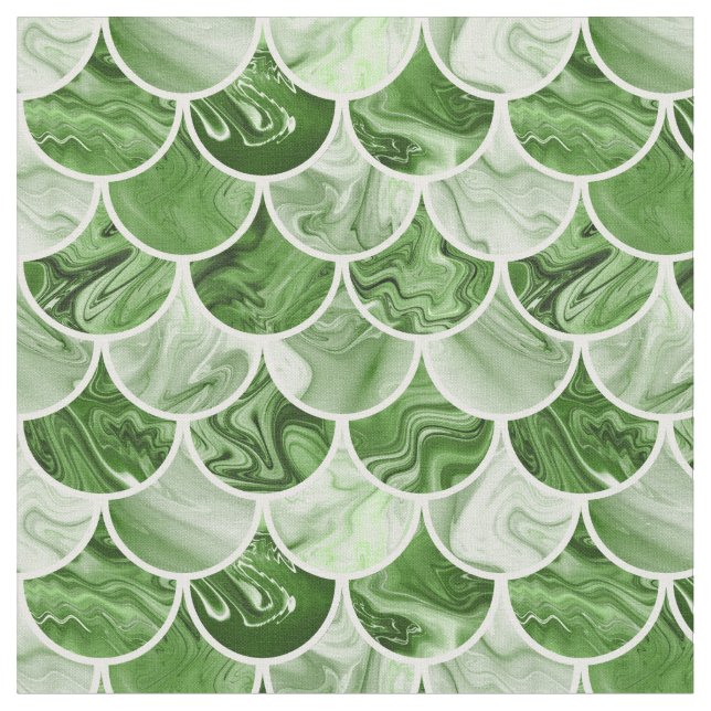 Skalor för sjöjungfru av grönt tyg (Närbild)