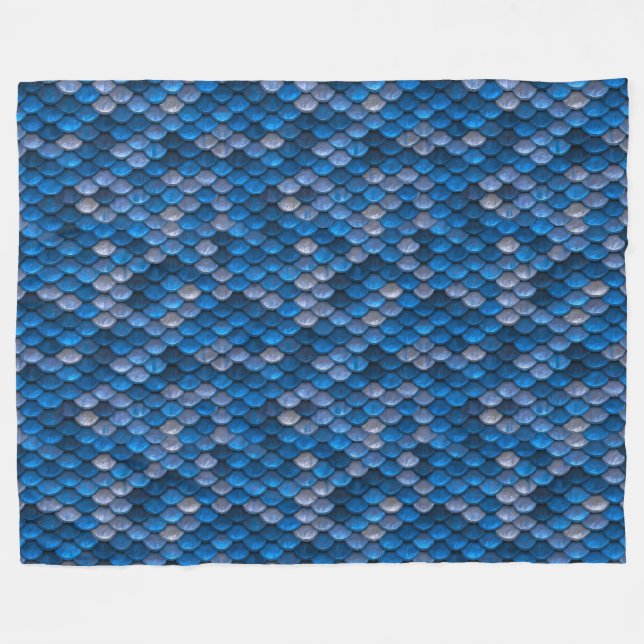 Skalor för sjöjungfru fleecefilt (Framsidan (Horisontell))