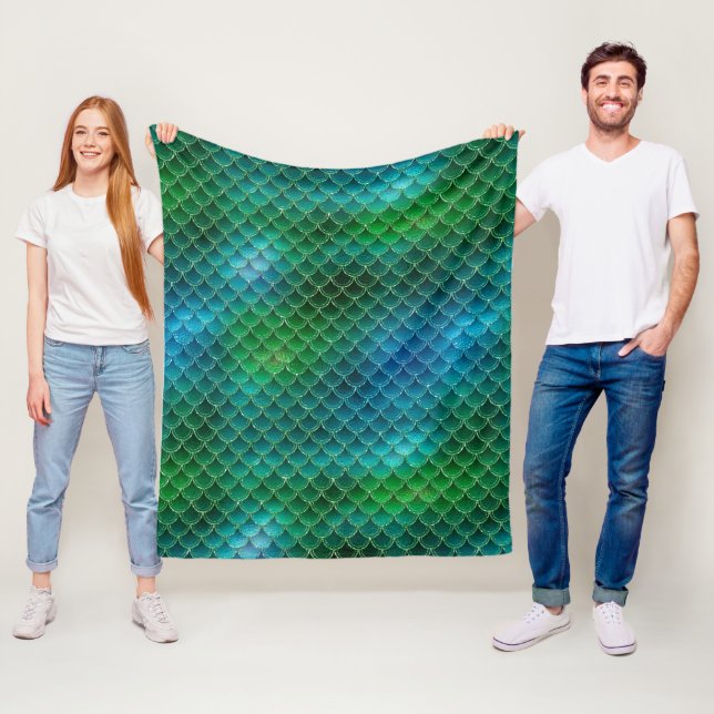 Skalor för sjöjungfru fleecefilt (På plats)