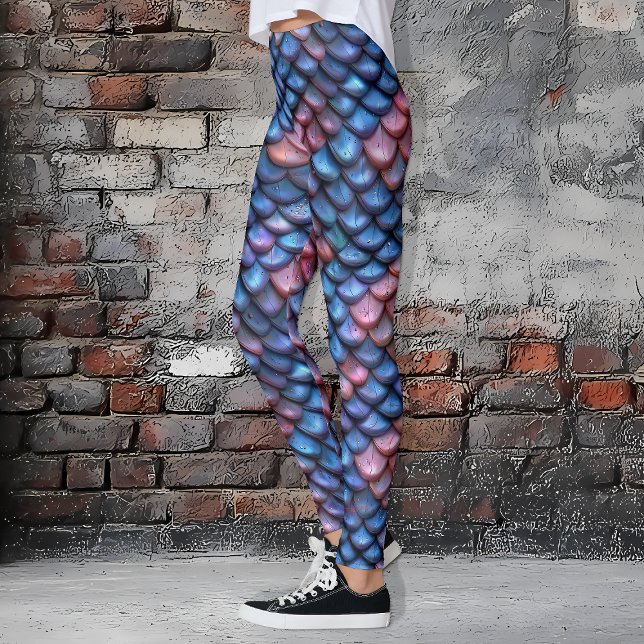 Skalor för sjöjungfru leggings (Irridescent Mermaid Scale Leggings)