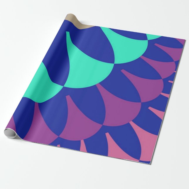 Skalor för sjöjungfru presentpapper (Utrullad)