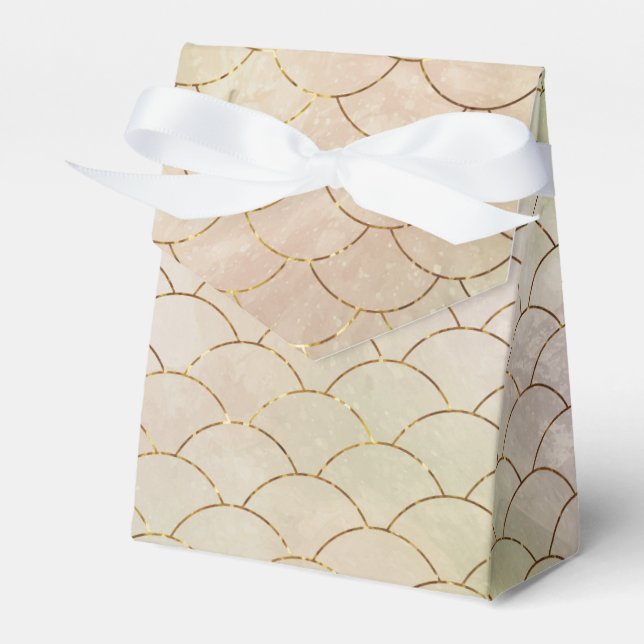 Skalor för vattenfärgen Nautical Faux Foil Sjöjung Presentaskar (Framsidan Sidan)