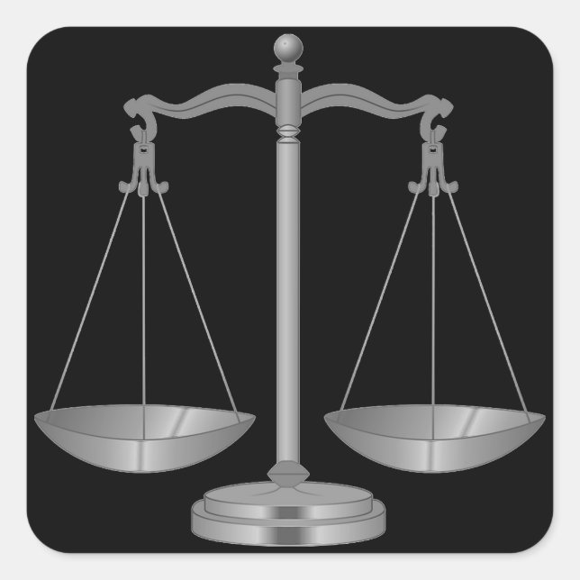 Skalor Fyrkantigt Klistermärke (Framsida)