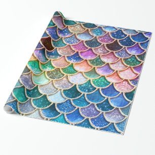 Skalor i vår Sjöjungfru Glitter- Mermaidscales Presentpapper