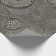 Skalor på rättvisan Gritty Grått Gift Wrap
